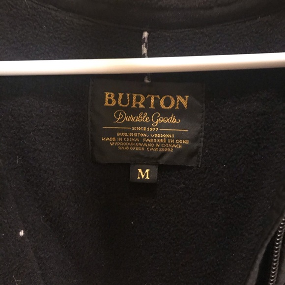 Burtons fleece zip up sweatshirt/jacket - Picture 2 of 3